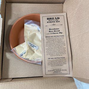 Vintage Brewhouse Beer Bread Bowl and Dip Baking Kit Terra Cotta
